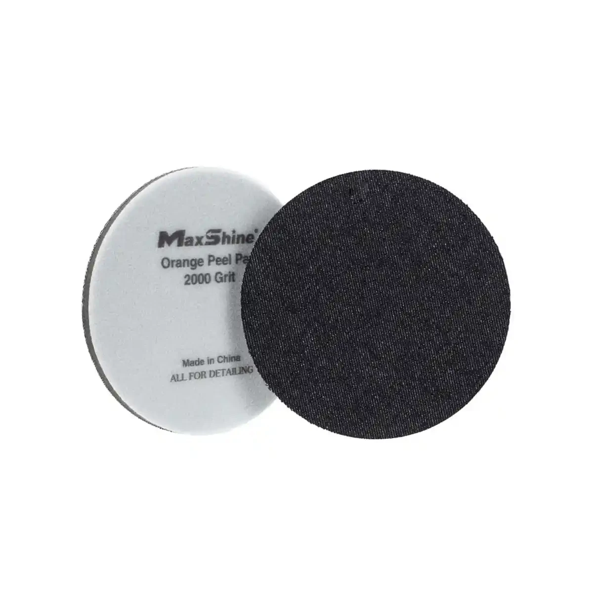 MaxShine Orange Peel Removal Pad - 2000 Grit Black Denim 5 Inch (2pcs/pack)